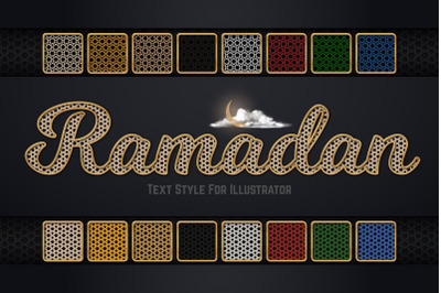 Ramadan Text Style For Illustrator
