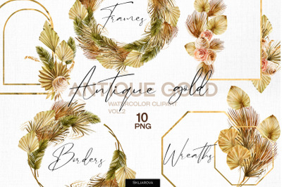 Antique gold. Frames set vol.2