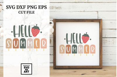 Hello Summer Popsicles SVG Cut File