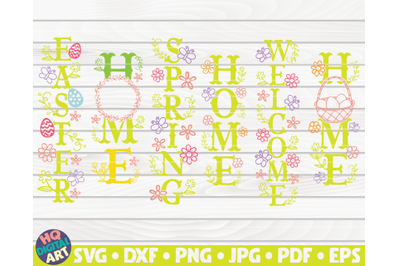6 Spring/Easter Porch Signs SVG Bundle