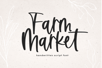 Farm Market - Handwritten Script Font