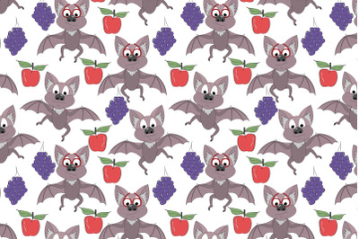 cute bat cartoon pattern