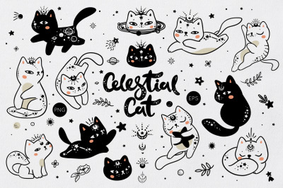 Celestial Cat illustration