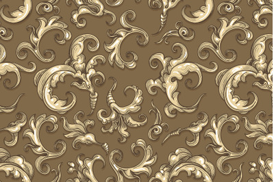 Vintage baroque seamless pattern