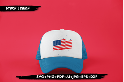 USA Flag Silhouette SVG