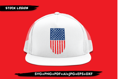 USA Flag Distressed SVG