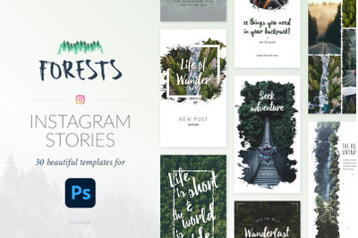 Instagram Stories Forests Pack - Photoshop