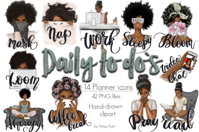 Daily To Do&#039;s Afro Planner Icons