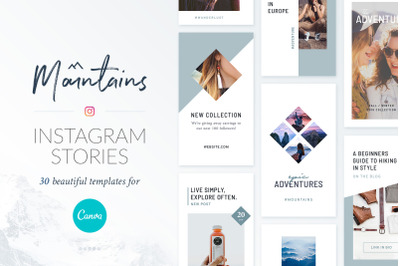 Instagram Stories Mountains Pack - Canva