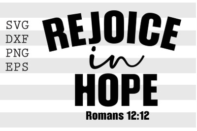 Rejoice in hope SVG