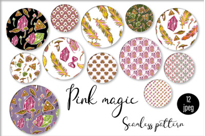 Pink magic digital paper