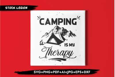 Camping Is My Therapy SVG