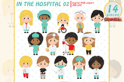 HOSPITAL Clipart, Cute Nurse and Doctor clip art