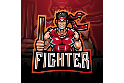 Fighter sport mascot logo design