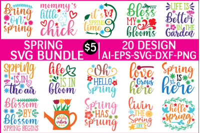 spring svg bundle vol - 4