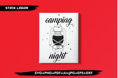 Camping Night SVG