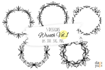 Wreath Frames Bundle, Wreath SVG