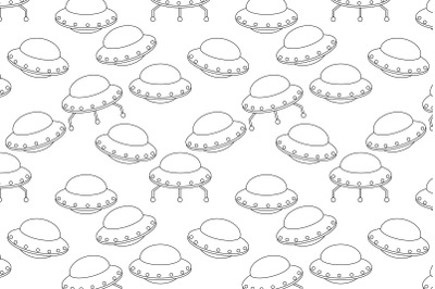 cute UFO with line pattern