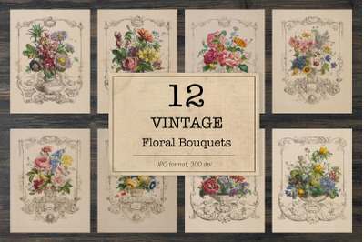 Vintage flower bouquets