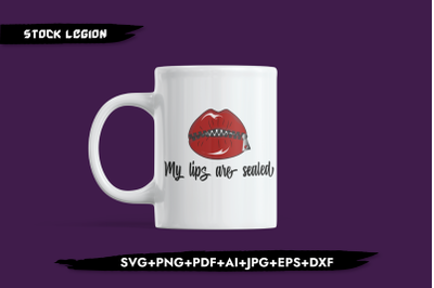 My Lips Are Sealed SVG