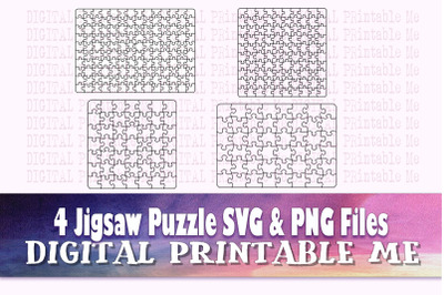 Puzzle Templates, SVG PNG, 4 Images, puzzle piece outline, drawing, cu