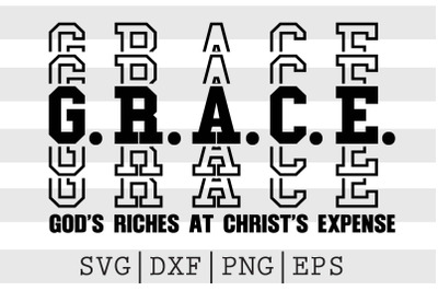 GRACE God riches at christs expense SVG