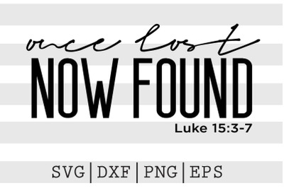 Once lost now found SVG