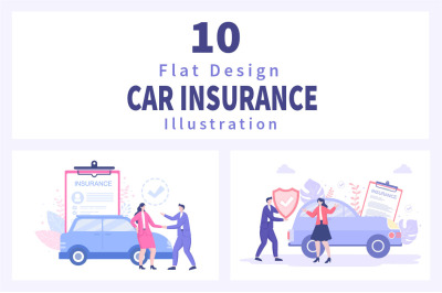 10 Car Insurance Illustration