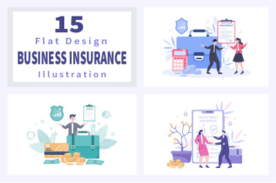 15 Business and Investment Insurance Illustration