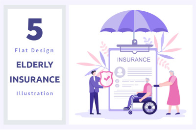 5 Elderly Insurance Illustration