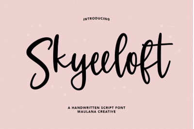Skyeeloft Handwritten Script Font