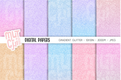 Gradient Glitter Digital Paper Set
