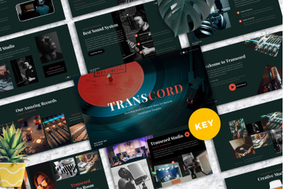 Transcord - Recording Studio  Keynote Templates
