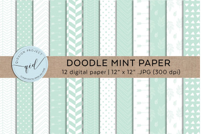 doodle mint paper