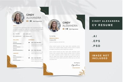 Cindy Alexandra - CV Resume Template