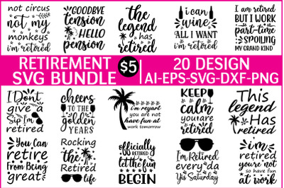 retirement svg bundle vol 2