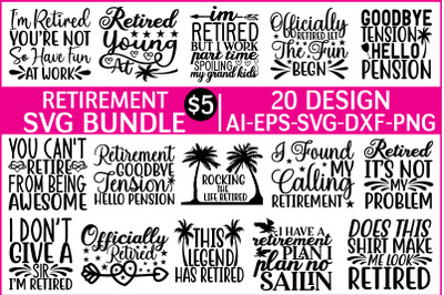 retirement svg bundle vol 4