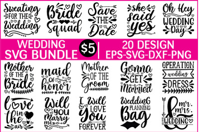 wedding svg bundle vol 1