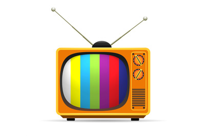Old vintage colors tv