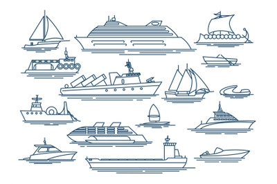 Vessel linear icons