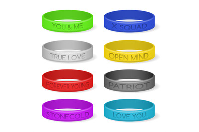 Colour silicone bracelets