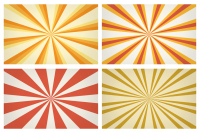 Sunburst stripes patterns