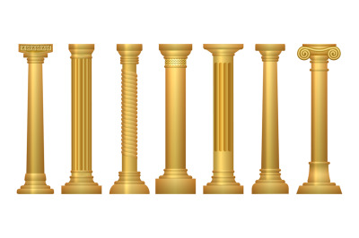 Gold antique columns