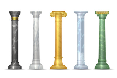 Marble antique column set