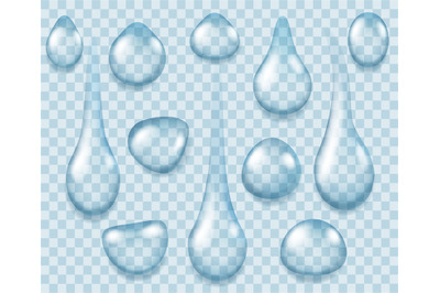 Realistic splashes of water drops