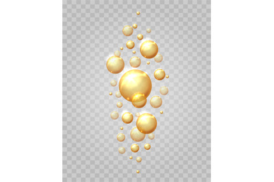 Gold bubbles drop set