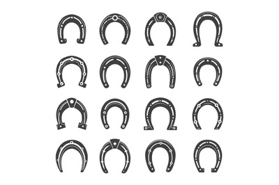 Black horseshoes set