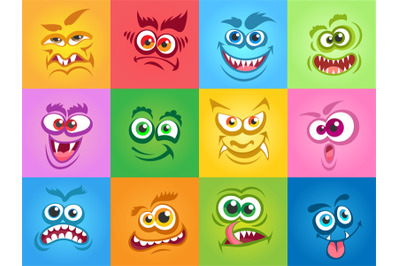 Emotions monsters faces