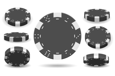 Isolated poker chips