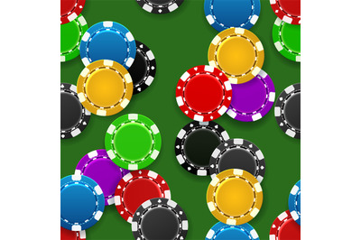 Casino chips seamless pattern